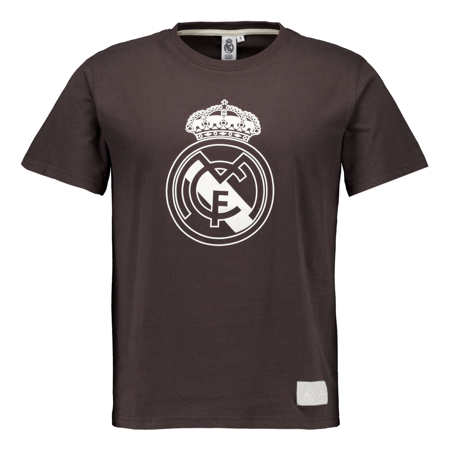 Mens Color Crest T-Shirt Washed Black Real Madrid