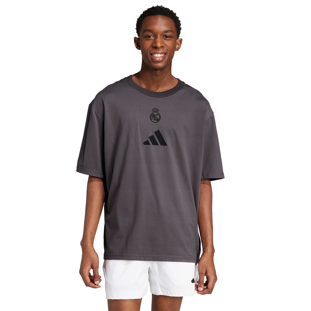 Mens adidas Real Urban T-Shirt Grey
