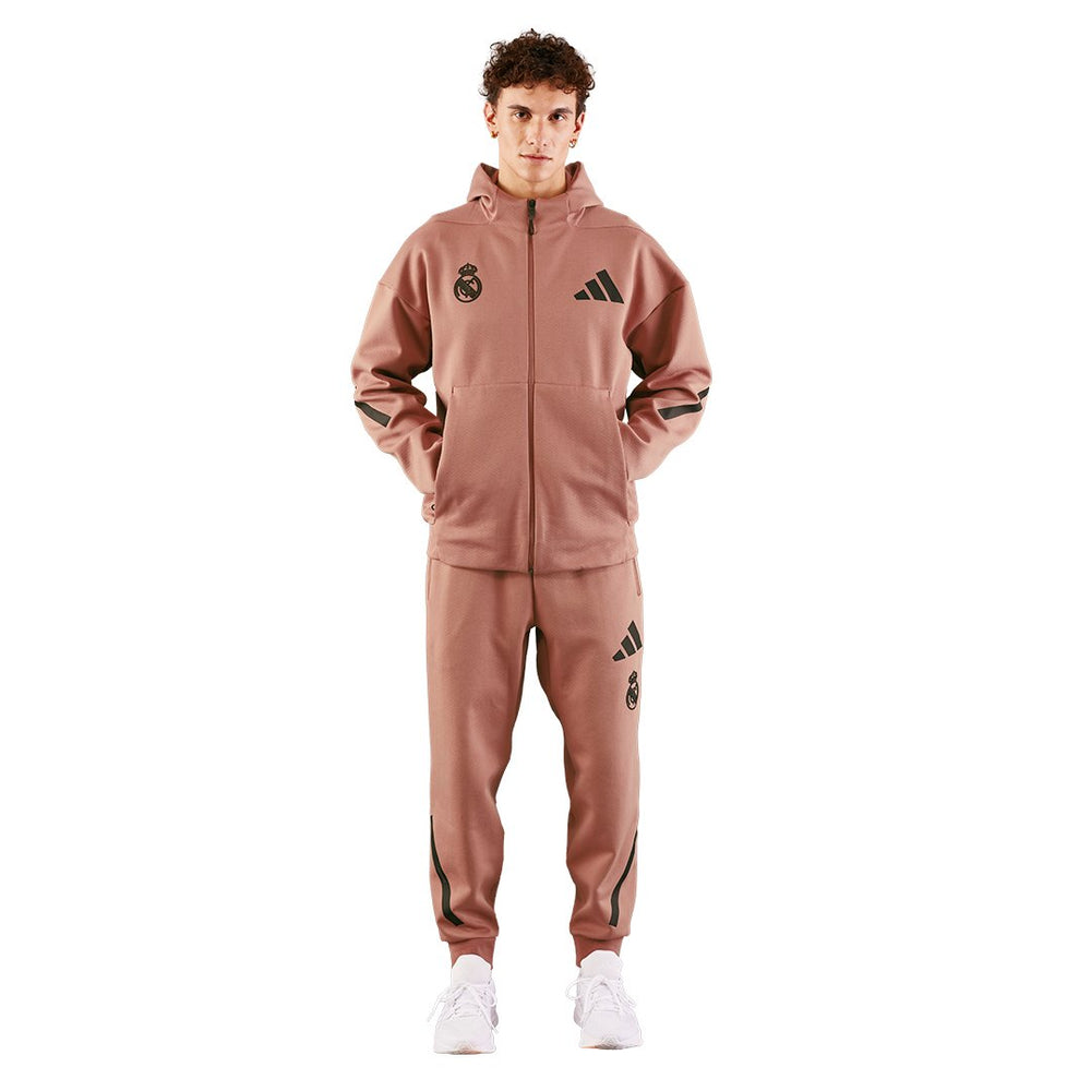 Mens adidas Real Urban Full Zip Hoodie Brown