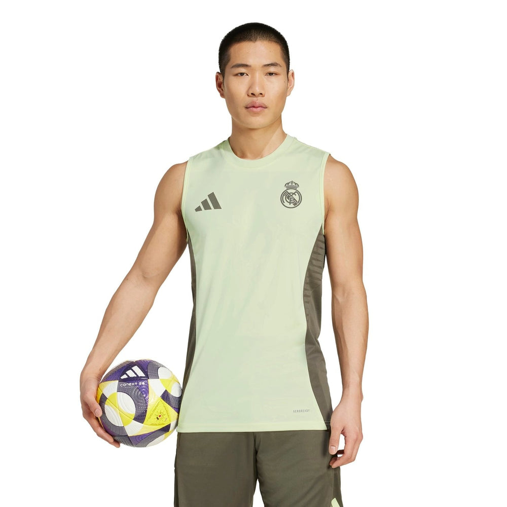 Mens adidas Training Sleeveless Shirt 25/26 Lime Green