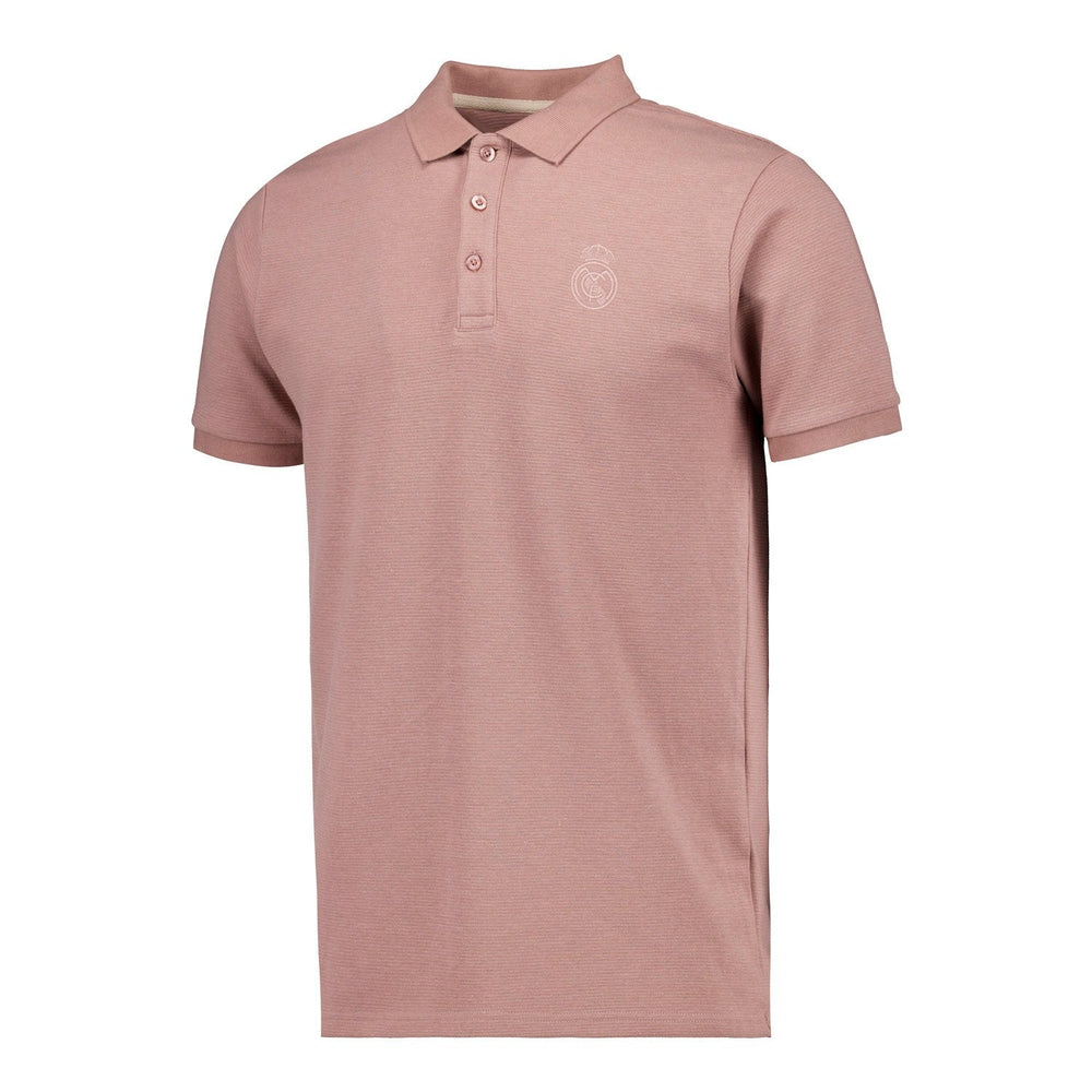 Mens Plum Noir Rib Polo Shirt Dusky Pink