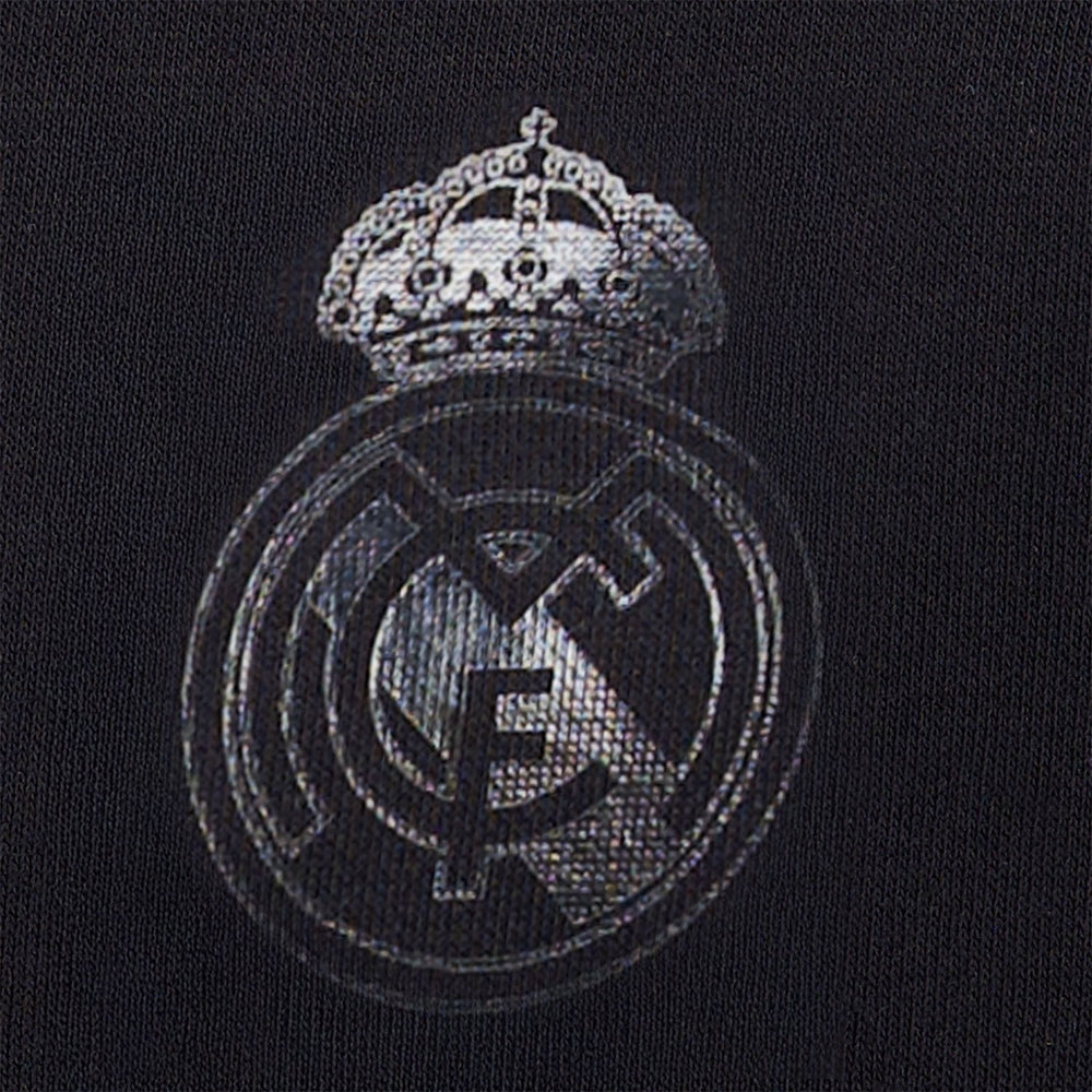 Mens Blackout Track Top Tape Black Real Madrid