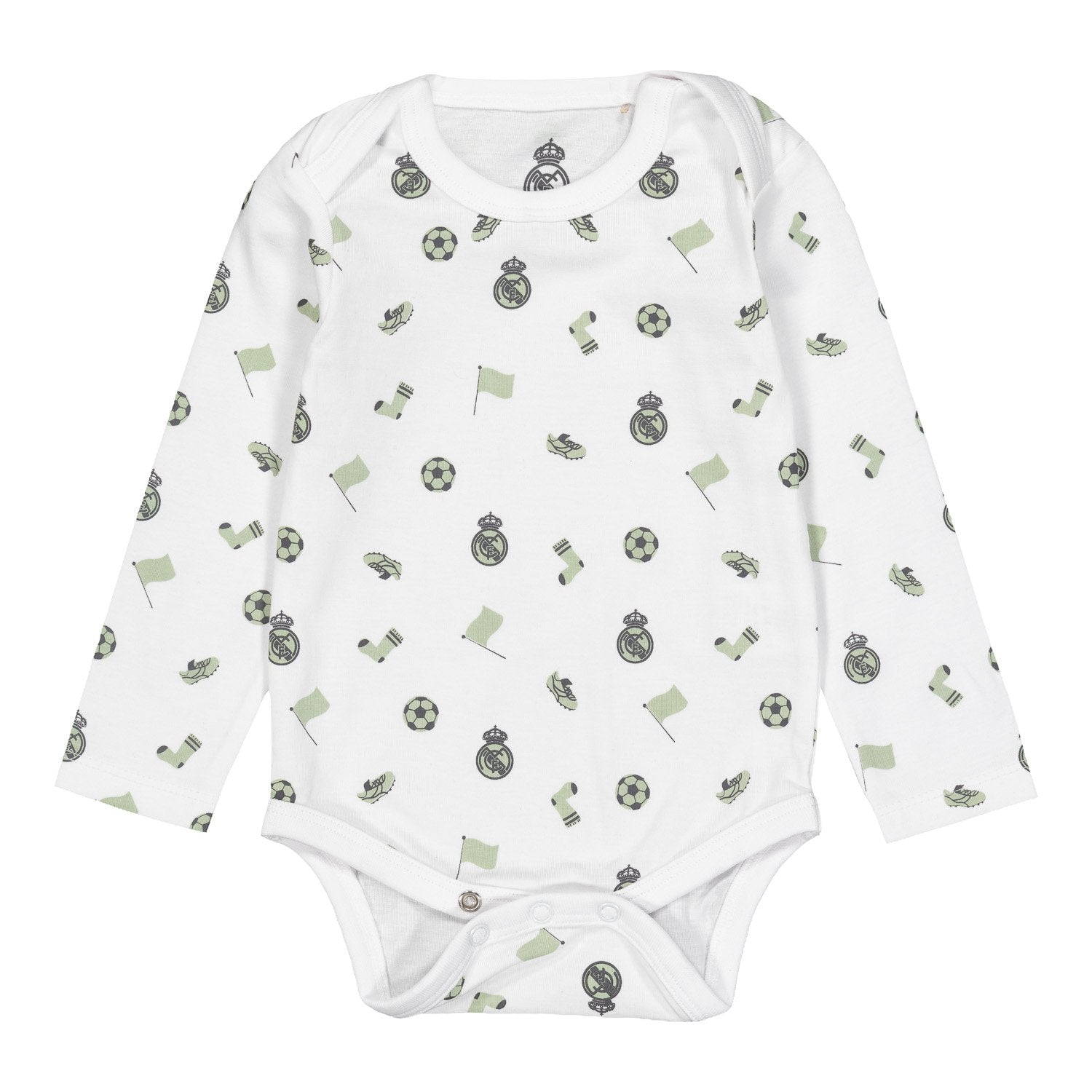 Set 2 Baby Bodies Green/White Real Madrid