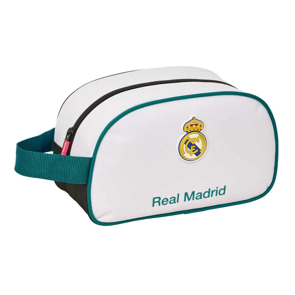 Single Handle Toiletry Bag White /Green Real Madrid