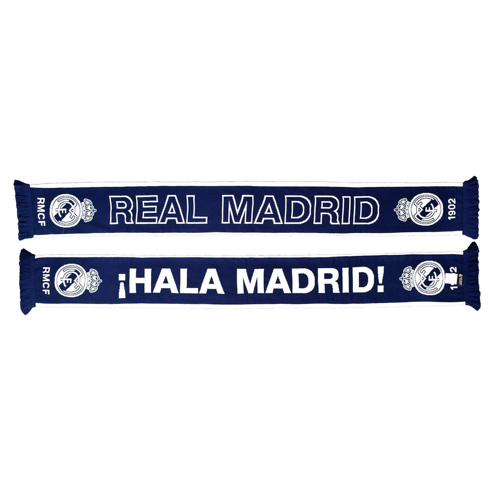 Real Madrid Double Sided Hala Madrid Scarf-Black/Blue/White
