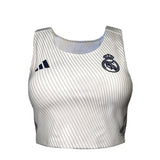 Camiseta Crop Mujer adidas Running Blanca